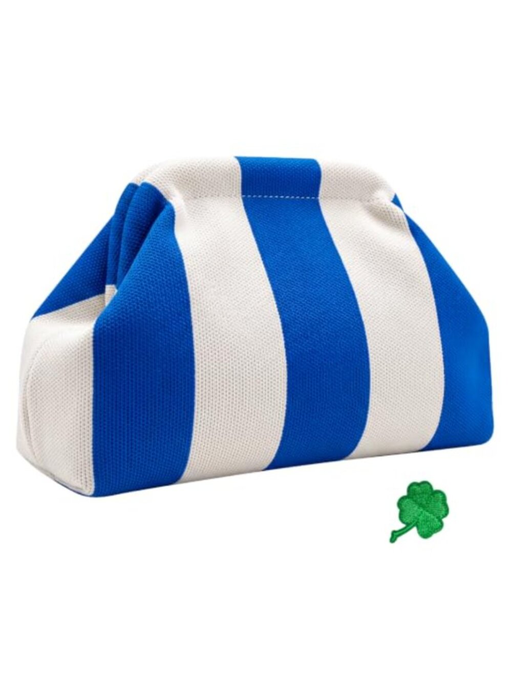 Woven Crochet Clutch Purses for Women Striped Dumpling Bag Evening Handbag